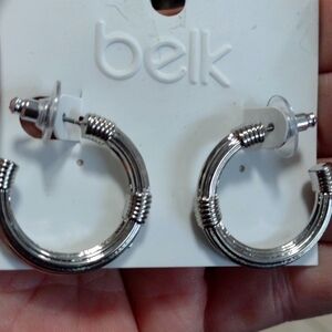 Belk Silver tone Hoop Earrings